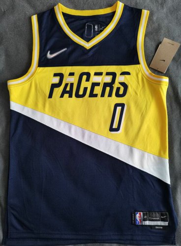 Maillot de Basket #0 Haliburton Pacers 21-22 city 75th Anniversary